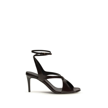 Khaite Schwarze Bos Taurus Kalbsleder Riemchen-Sandalen
