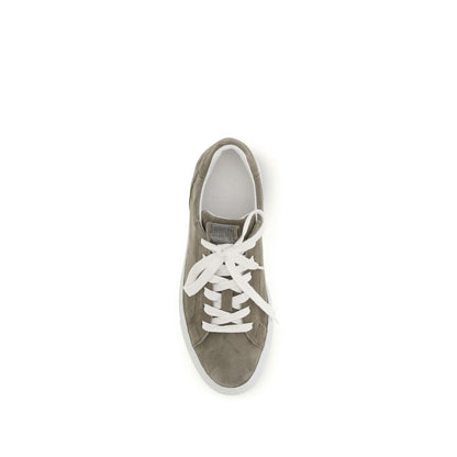 Brunello Cucinelli Graue Bos Taurus Kalbsleder-Sneakers