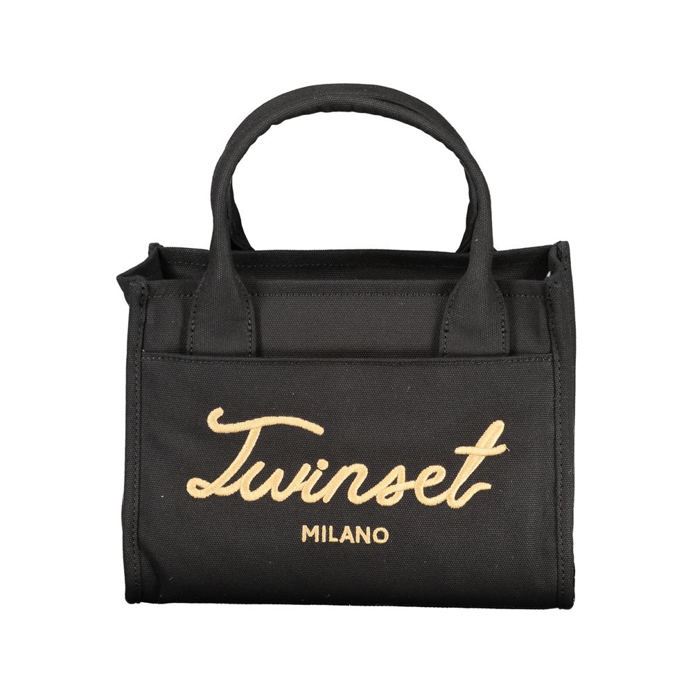 Twinset Schwarze Baumwoll-Handtasche für Damen