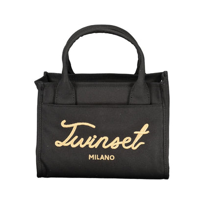 Twinset Schwarze Baumwoll-Handtasche für Damen