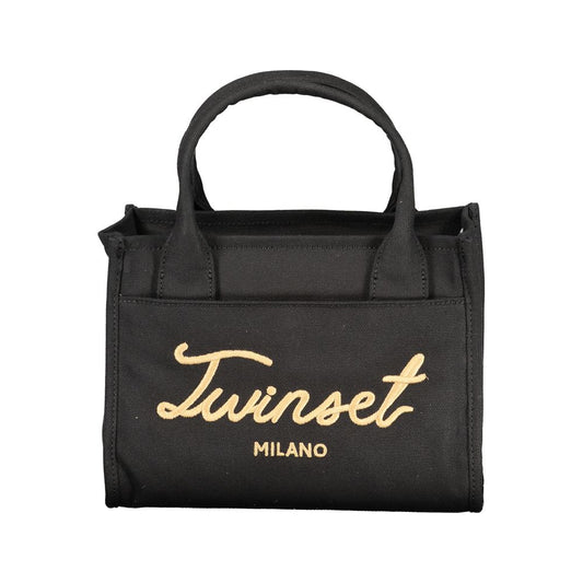 Twinset Schwarze Baumwoll-Handtasche für Damen