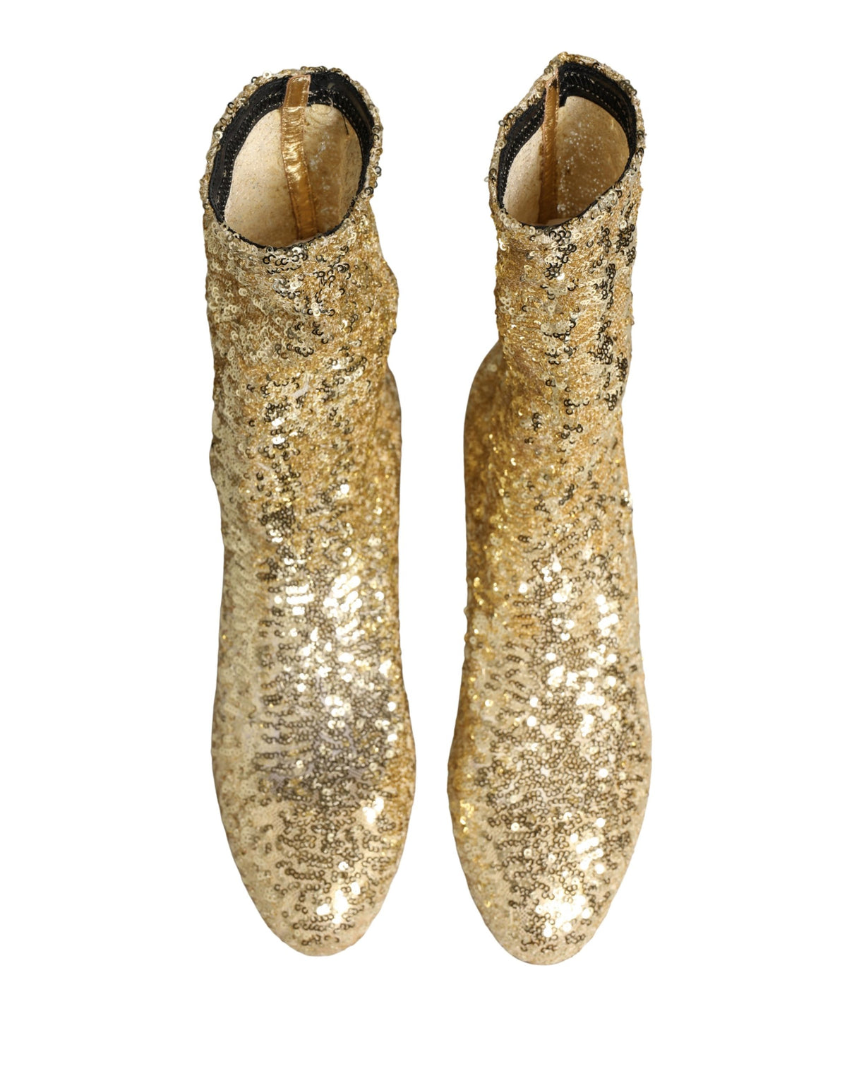 Dolce & Gabbana Goldene Pailletten-Stretch-Boots