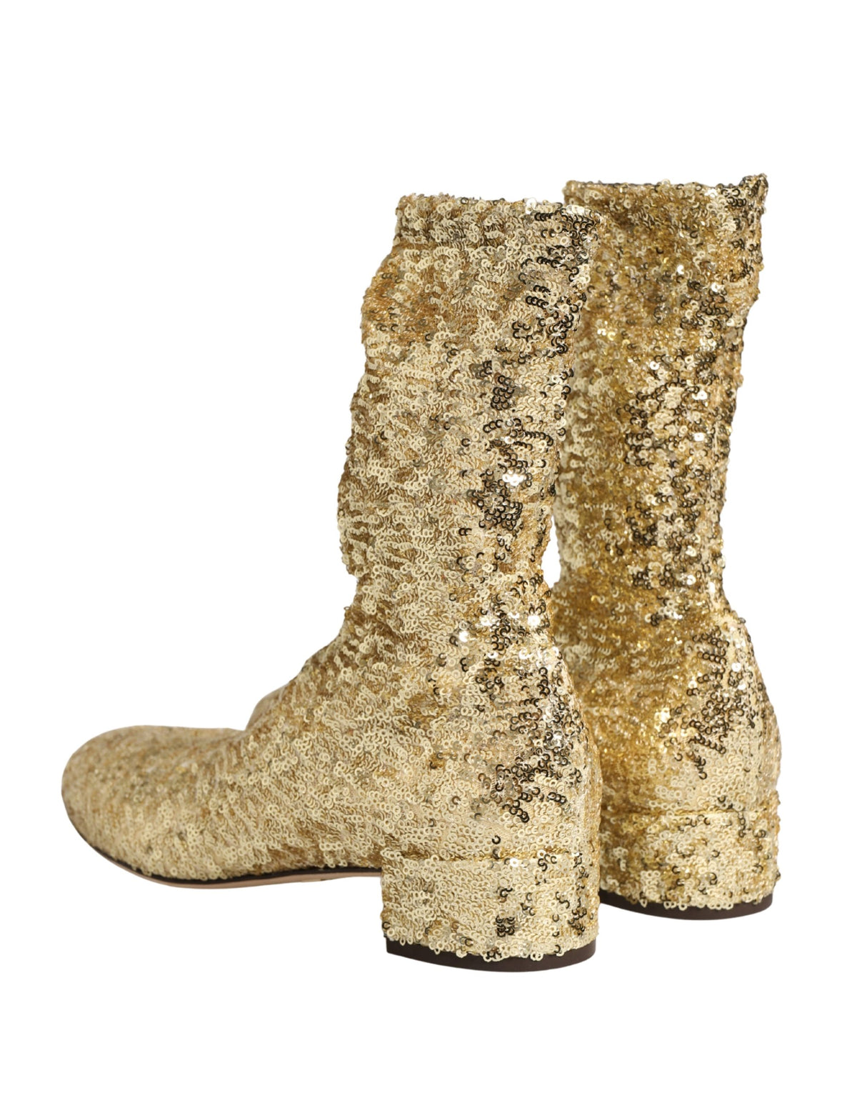 Dolce & Gabbana Goldene Pailletten-Stretch-Boots