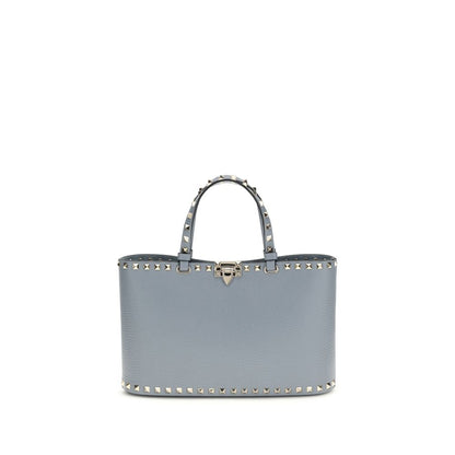 Valentino Garavani Schultertasche aus blauem Kalbsleder Bos Taurus