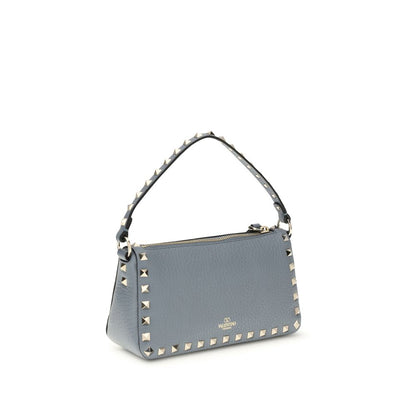 Valentino Garavani Schultertasche aus blauem Kalbsleder Bos Taurus