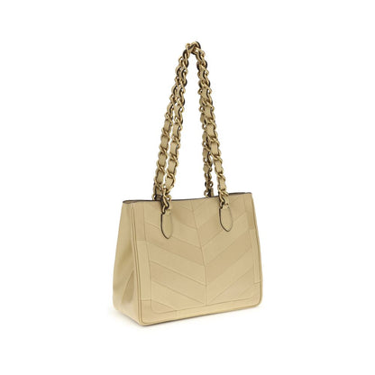 Valentino Garavani Schultertasche aus goldfarbenem Nappaleder / Kalbsleder