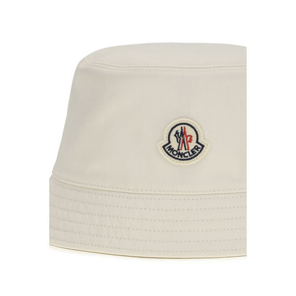 Moncler Weißer Eimerhut aus Polyester