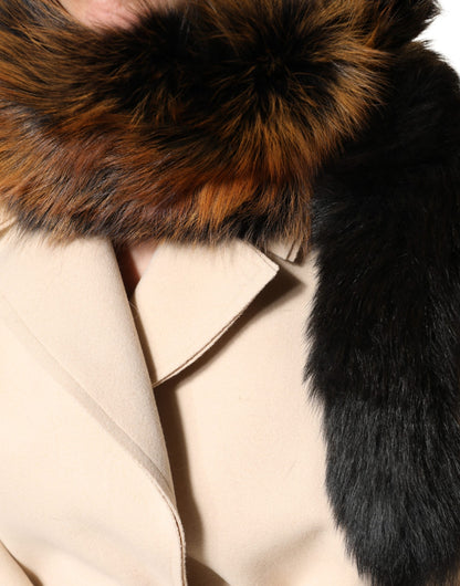 Dolce & Gabbana Brauner Rotfuchs Pelz Halswärmer Winterschal