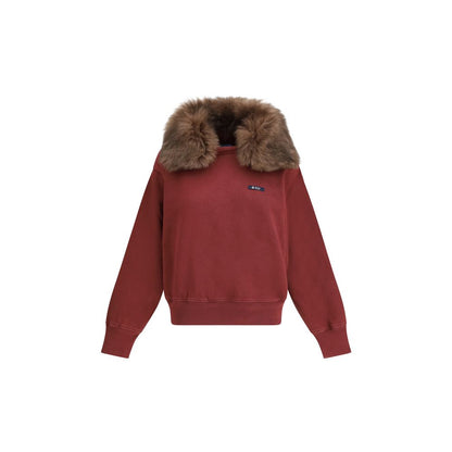 Prada Sweatshirt aus Baumwolle in Bordeaux