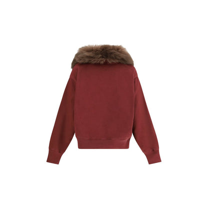 Prada Sweatshirt aus Baumwolle in Bordeaux