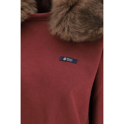 Prada Sweatshirt aus Baumwolle in Bordeaux