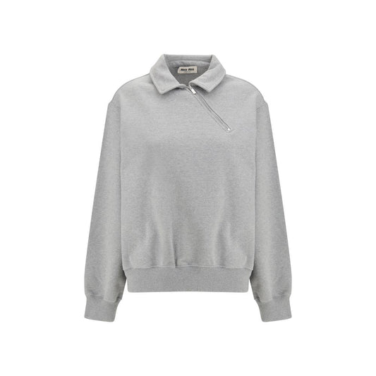 Miu Miu Grauer Baumwollpullover