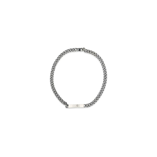 MM6 Halskette aus silberfarbenem Metall