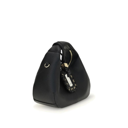 Ganni Schwarze Handtasche aus recyceltem Polyester