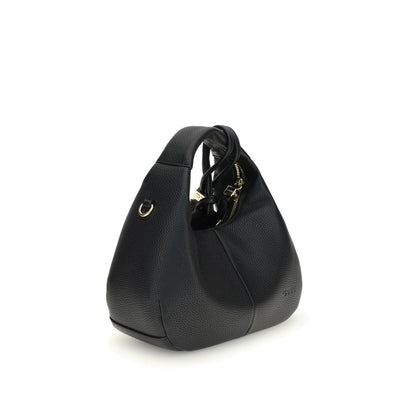 Ganni Schwarze Handtasche aus recyceltem Polyester