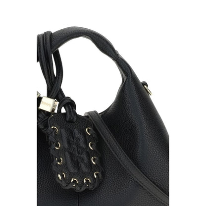 Ganni Schwarze Handtasche aus recyceltem Polyester