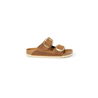 Birkenstock Braune Leder-Slipper