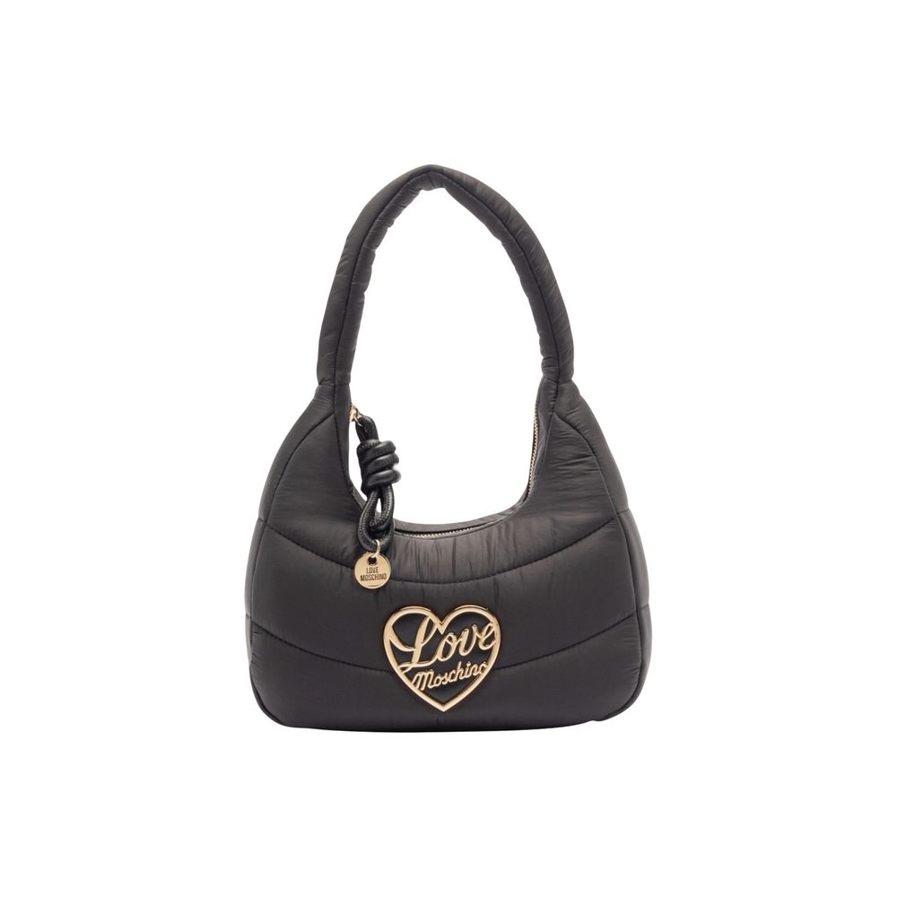 Love Moschino Schwarze Nylon-Handtasche