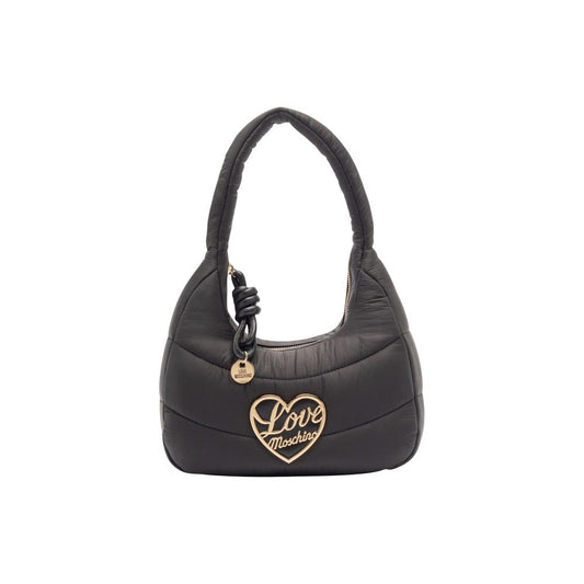 Love Moschino Schwarze Nylon-Handtasche