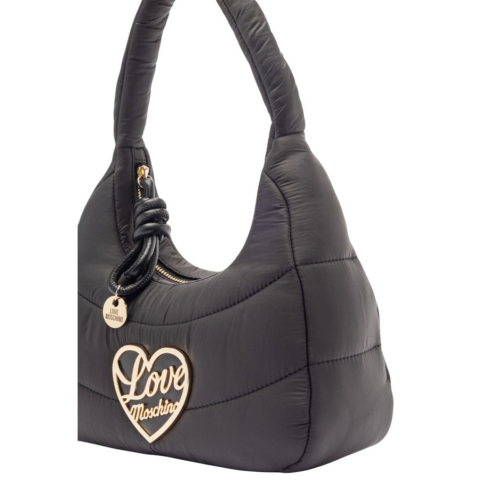 Love Moschino Schwarze Nylon-Handtasche