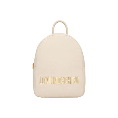 Love Moschino Beiger Rucksack aus Polyethylen