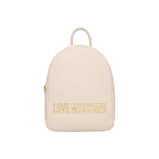 Love Moschino Beiger Rucksack aus Polyethylen