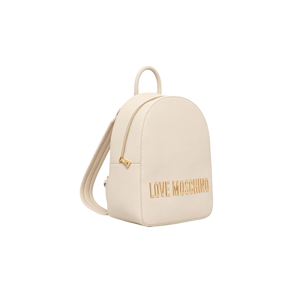 Love Moschino Beiger Rucksack aus Polyethylen