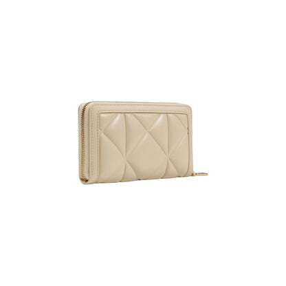 Love Moschino Creme Kunstleder-Portemonnaie