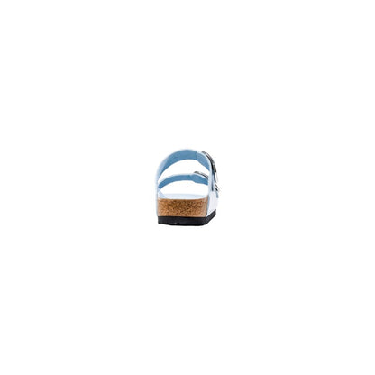 Birkenstock Blaue Kunstleder-Slipper
