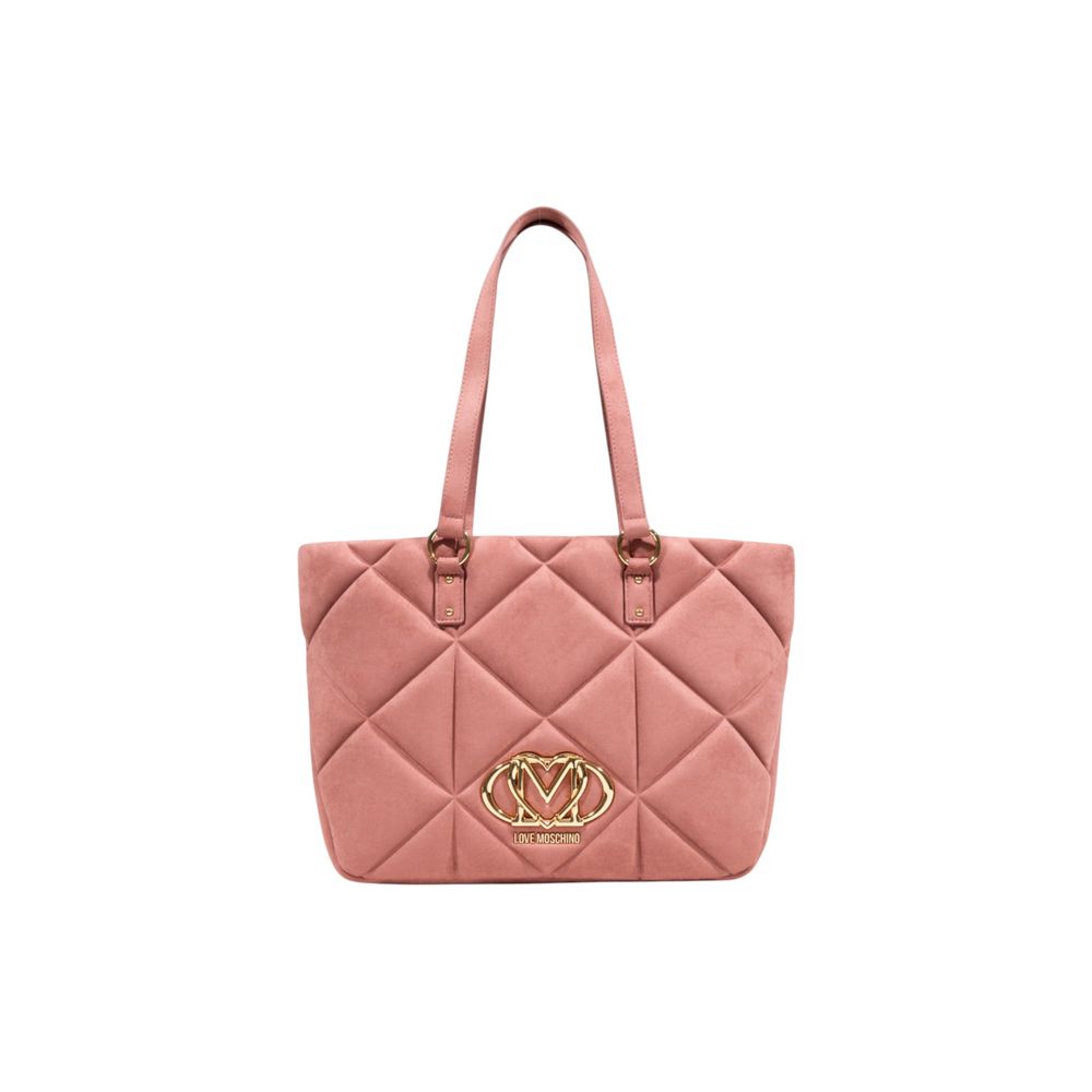 Love Moschino Handtasche aus rosa Wildleder