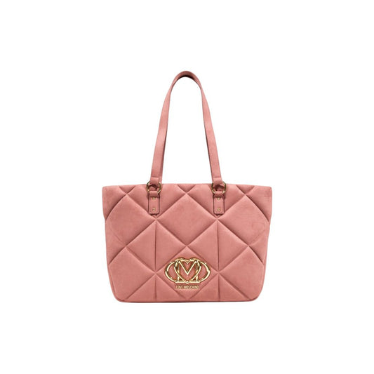 Love Moschino Handtasche aus rosa Wildleder