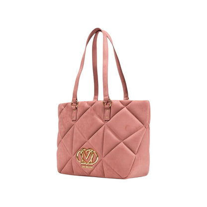 Love Moschino Handtasche aus rosa Wildleder