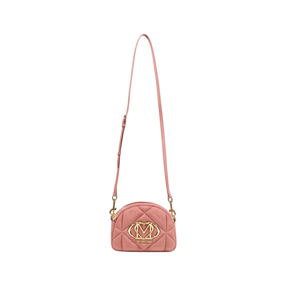 Love Moschino Handtasche aus rosa Wildleder