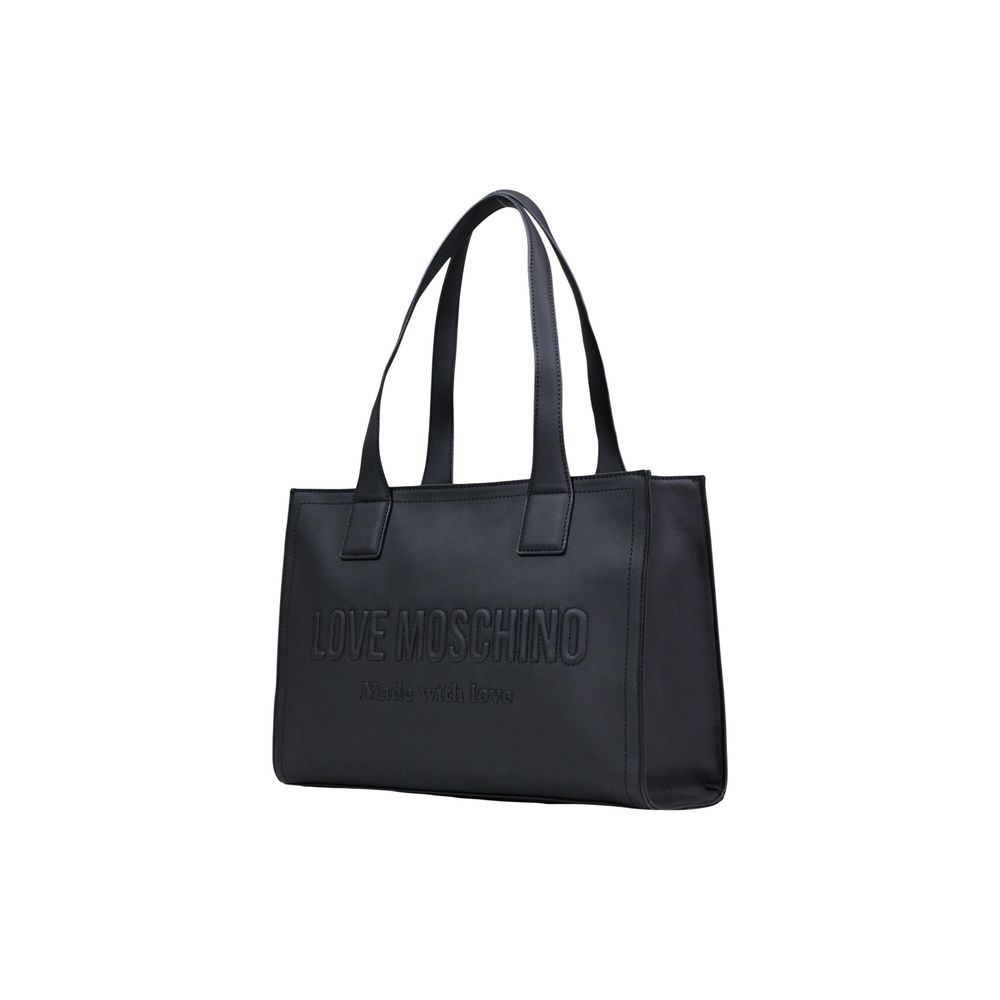 Love Moschino Schwarze Handtasche aus Polyethylen