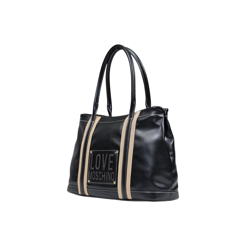 Love Moschino Schwarze Handtasche aus Polyethylen
