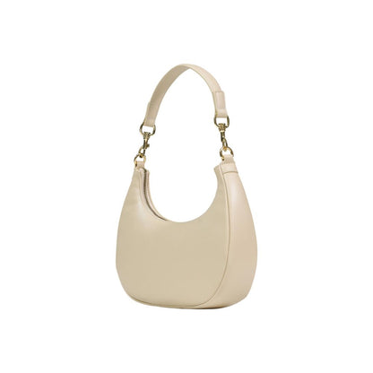 Love Moschino Cremefarbene Handtasche aus Polyethylen