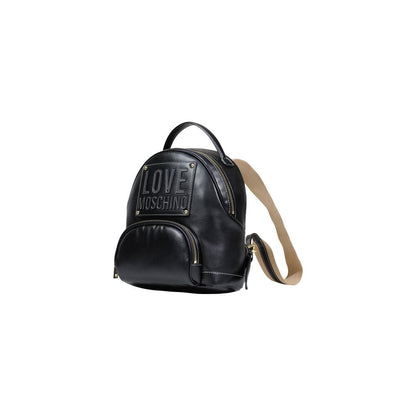 Love Moschino Schwarzer Rucksack aus Polyethylen