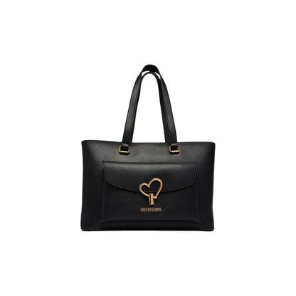 Love Moschino Schwarze Handtasche aus Polyethylen