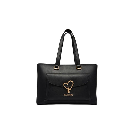 Love Moschino Schwarze Handtasche aus Polyethylen
