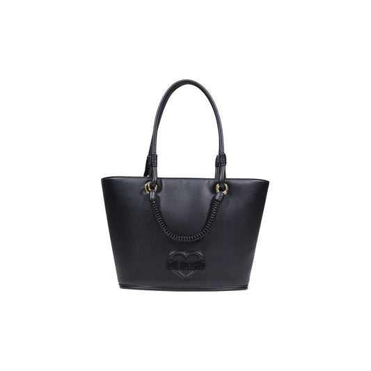 Love Moschino Schwarze Handtasche aus Polyethylen