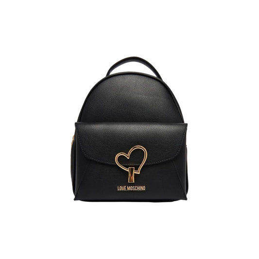 Love Moschino Schwarzer Rucksack aus Polyethylen