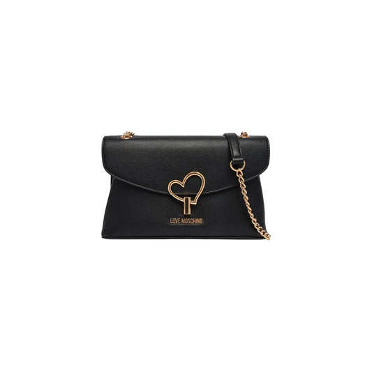 Love Moschino Schwarze Handtasche aus Polyethylen