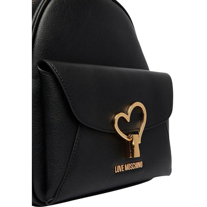 Love Moschino Schwarzer Rucksack aus Polyethylen