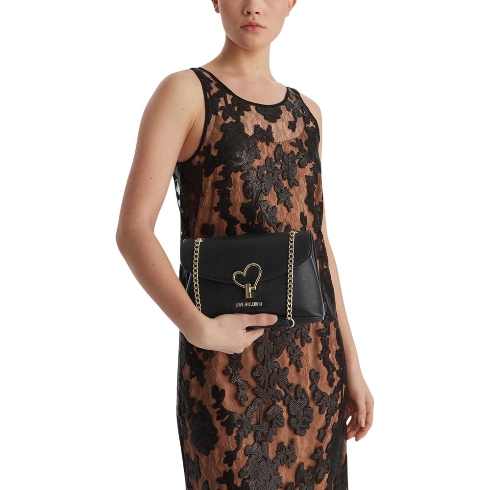 Love Moschino Schwarze Handtasche aus Polyethylen
