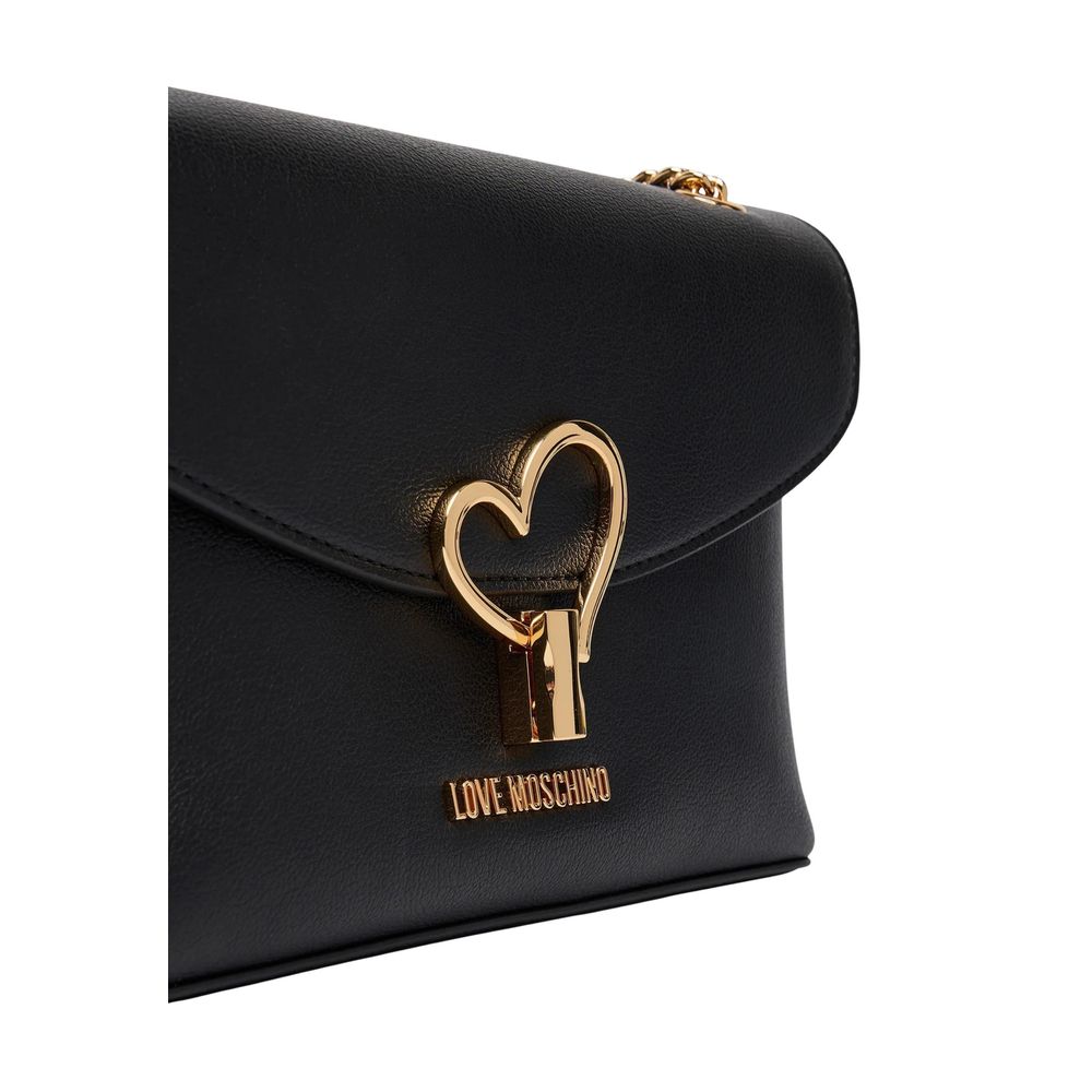 Love Moschino Schwarze Handtasche aus Polyethylen