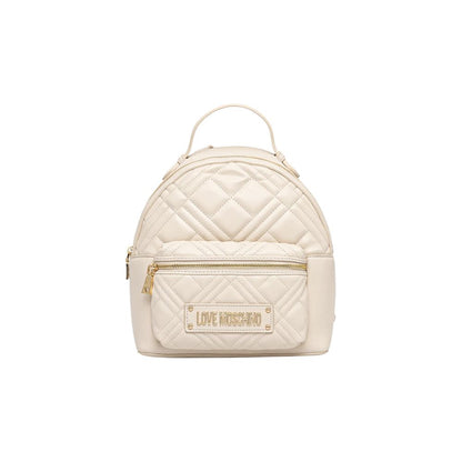 Love Moschino Beiger Rucksack aus Polyethylen