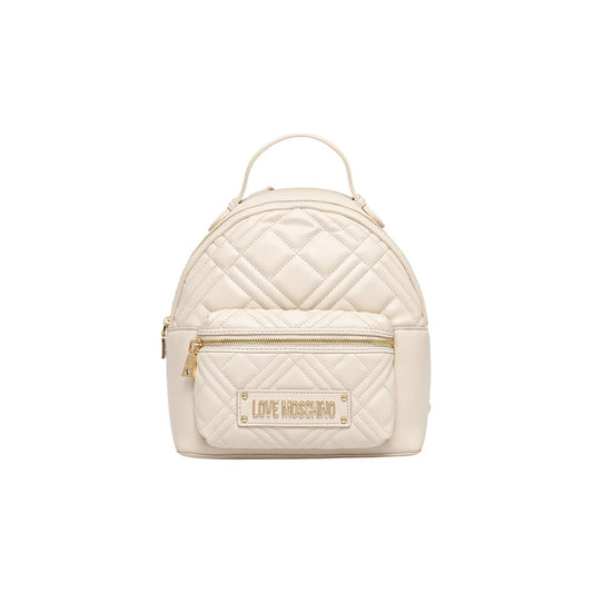 Love Moschino Beiger Rucksack aus Polyethylen