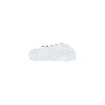 Birkenstock Weiße flache Sandalen aus Leder