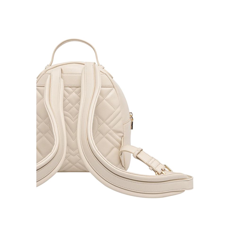 Love Moschino Beiger Rucksack aus Polyethylen