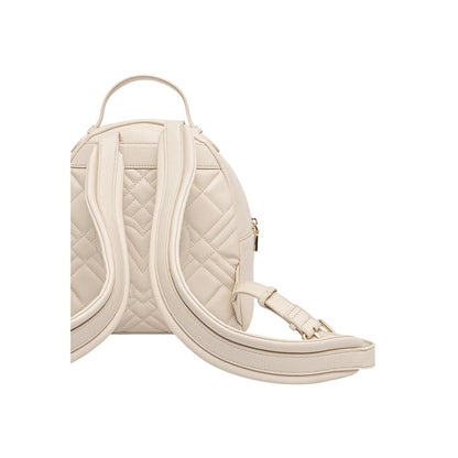 Love Moschino Beiger Rucksack aus Polyethylen
